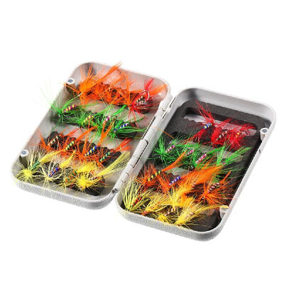 32pcs Fly Fishing Lure Set Artificial Bait with Hooks Carbon Steel Insect Fly Fishing Hooks
32pcs Fly Fishing Lure Set Artificial Bait with Hooks Carbon Steel Insect Fly Fishing Hooks