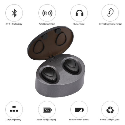 K2-HD TWS True Wireless BT Headphones In-ear Stereo Sport Headset Music Earphone Hands-free w Microphone Storage Charging Box
K2-HD TWS True Wireless BT Headphones In-ear Stereo Sport Headset Music Earphone Hands-free w Microphone Storage Charging Box