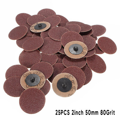 25x 250mm 80 Grit Roll And Lock Sanding Disc Abrasive Pads For Rotary Tool Kit