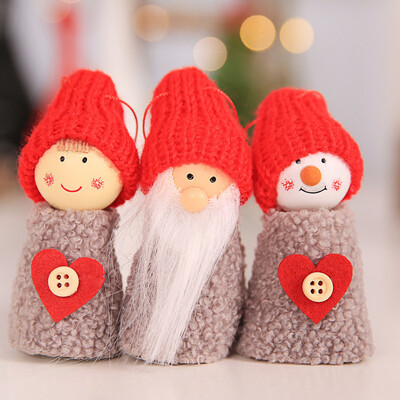 3X Santa Claus Christmas Doll New Year Christmas Tree Hanging Decor Home Party