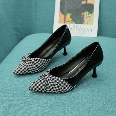 Shoes Womens Trendy Shoes Korean version of 100 sets of thin heels&high heels Shallow-mouthed Qianbi lattice pointed single s
Shoes Womens Trendy Shoes Korean version of 100 sets of thin heels&high heels Shallow-mouthed Qianbi lattice pointed single s