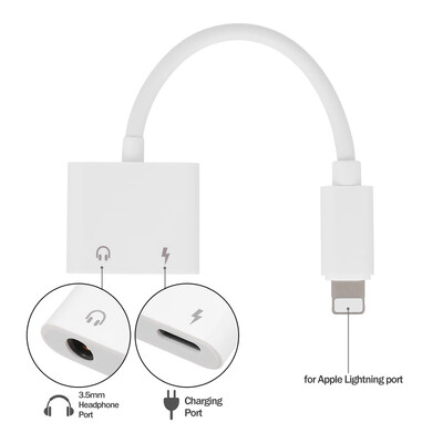 Audio Adapter for Lightning Charging & 35mm AUX Headphone Converter for iPhone X 8 8Plus 7 7Plus 6 6S Plus 1 Male to 2 Female
Audio Adapter for Lightning Charging & 35mm AUX Headphone Converter for iPhone X 8 8Plus 7 7Plus 6 6S Plus 1 Male to 2 Female