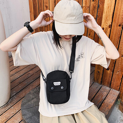 Tailored Women Fashion Canvas Solid Coin Purse Shoulder Tote Handbag Casual Bag