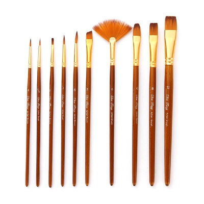10pcs Paint Brushes Set Kit Artist Paintbrush Multiple Mediums Brushes with Nylon Hair for Artist Acrylic Aquarelle Watercolor Gou
10pcs Paint Brushes Set Kit Artist Paintbrush Multiple Mediums Brushes with Nylon Hair for Artist Acrylic Aquarelle Watercolor Gou