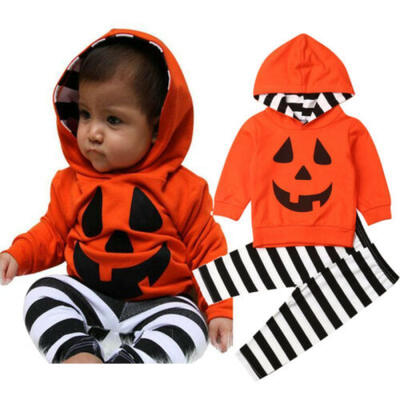 US Toddler Baby Girl Boy Halloween Clothes Hooded Tops Stripe Long Pants Outfits
US Toddler Baby Girl Boy Halloween Clothes Hooded Tops Stripe Long Pants Outfits