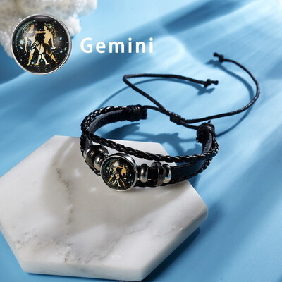 12 Constellations Punk Leather Zodiac Sign Beads Bangle Bracelets For Women Men Jewelry Travel Bracelets Holiday Gift
12 Constellations Punk Leather Zodiac Sign Beads Bangle Bracelets For Women Men Jewelry Travel Bracelets Holiday Gift