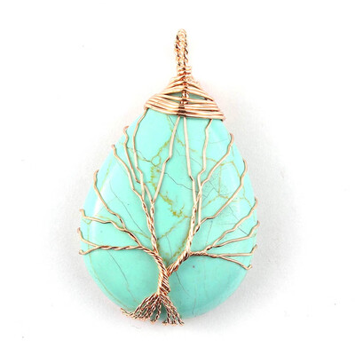 Tree of Life Copper Wire Wrapped Water Drop Resin Pendant Necklace Women Jewelry
Tree of Life Copper Wire Wrapped Water Drop Resin Pendant Necklace Women Jewelry