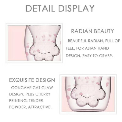 Cat Paw Mug Cat-claw Coffee Mug Cat Foot Cup Sakura Pink Double Wall Glass Mug 2019 Most Fashionable Mug
Cat Paw Mug Cat-claw Coffee Mug Cat Foot Cup Sakura Pink Double Wall Glass Mug 2019 Most Fashionable Mug