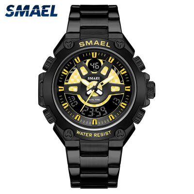 SMAEL 1383 30m Waterproof Quartz Wristwatch Dual Display Mens Sports Watch With Stainless Steel Strap
SMAEL 1383 30m Waterproof Quartz Wristwatch Dual Display Mens Sports Watch With Stainless Steel Strap