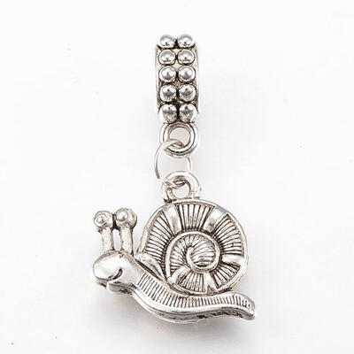 Tibetan Style Alloy European Dangle Beads Large Hole Pendants Snail Antique Silver 30mm Hole 45mm Pendant 16x16x3mm
Tibetan Style Alloy European Dangle Beads Large Hole Pendants Snail Antique Silver 30mm Hole 45mm Pendant 16x16x3mm