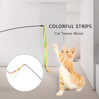 Colorful Strips Wand Cat Teaser Wand Kitten Play Chaser Toy Color Cloth Strips Teaser for Cats Kittens
Colorful Strips Wand Cat Teaser Wand Kitten Play Chaser Toy Color Cloth Strips Teaser for Cats Kittens