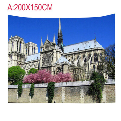 Toponeto Beautiful Notre Dame Home Textile Wall Tapestry Home Decor
