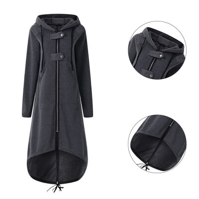 Womens Long Sleeve Hooded Trench Coat 2018 Autumn Black Zipper Plus Size Velvet Long Coat Women Overcoat
Womens Long Sleeve Hooded Trench Coat 2018 Autumn Black Zipper Plus Size Velvet Long Coat Women Overcoat