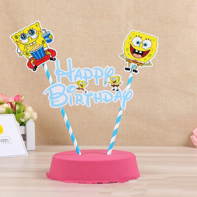 FUNNYBUNNY cartoon children birthday cake flag