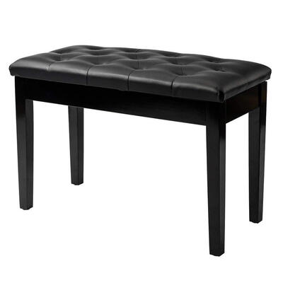Wooden DoubleDuet Piano Bench Stool with Storage Tufted Keyboard Seat with Thick Padded Leather Cushion Black
Wooden DoubleDuet Piano Bench Stool with Storage Tufted Keyboard Seat with Thick Padded Leather Cushion Black