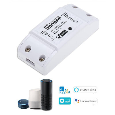 SONOFF Basic Wifi Switch Works with Alexa for Google Home Timer 10A2200W Wireless Remote Switch for AndroidIOS APP Control for E
SONOFF Basic Wifi Switch Works with Alexa for Google Home Timer 10A2200W Wireless Remote Switch for AndroidIOS APP Control for E