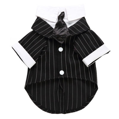 Pet Black Polyester Stripes Suit with Tie for Dogs Cats Puppy Autumn Winter Costume
Pet Black Polyester Stripes Suit with Tie for Dogs Cats Puppy Autumn Winter Costume