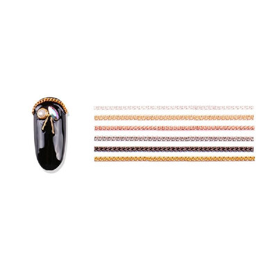 6 GridBag 3D Metal Nail Art Decoration Gold Metal Chain Beads Line Multi-size DIY Manicure Nail Jewelry Decoration
6 GridBag 3D Metal Nail Art Decoration Gold Metal Chain Beads Line Multi-size DIY Manicure Nail Jewelry Decoration