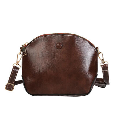 Women Oil Wax Leather Messenger Bags Shell Girls Shoulder Crossbody Bags
