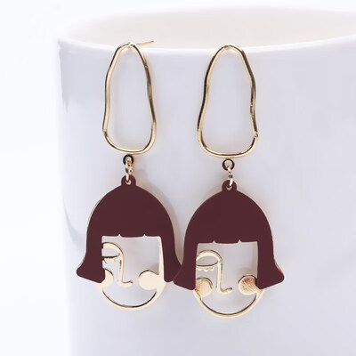 EK423 Unique Design Korean Fashion Jewelry Personalized Hollow Face Abstract Wink Facial Earrings For Women Oorbellen Pendientes
EK423 Unique Design Korean Fashion Jewelry Personalized Hollow Face Abstract Wink Facial Earrings For Women Oorbellen Pendientes