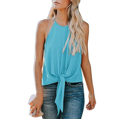 Summer Women Chiffon Tank Top Sleeveless Self-tie Bandage Casual Loose Solid T-shirt Sexy Hollow Out Tee Tops Vest Blouse
Summer Women Chiffon Tank Top Sleeveless Self-tie Bandage Casual Loose Solid T-shirt Sexy Hollow Out Tee Tops Vest Blouse