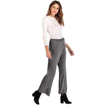 Fashion Women Wide Leg Pants High Elastic Waist Solid Color Loose Elegant Trousers Grey
Fashion Women Wide Leg Pants High Elastic Waist Solid Color Loose Elegant Trousers Grey