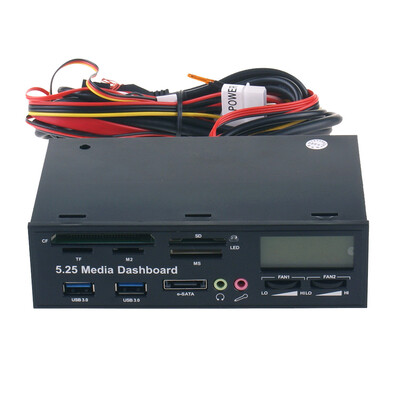 525" USB 30 e-SATA All-in-1 PC Media Dashboard Multi-function Front Panel Card Reader IO Ports
525" USB 30 e-SATA All-in-1 PC Media Dashboard Multi-function Front Panel Card Reader IO Ports