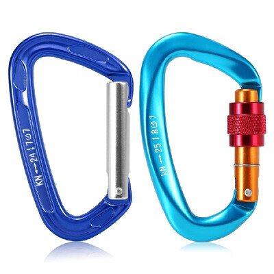 24KN Non-locking Straight Gate Carabiner 25KN Twist Gate Carabiner Heavy Duty D Shape Buckle Pack Rappelling Hammock Locking Clip
24KN Non-locking Straight Gate Carabiner 25KN Twist Gate Carabiner Heavy Duty D Shape Buckle Pack Rappelling Hammock Locking Clip