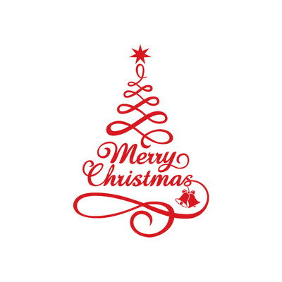 Toponeto Christmas Tree Window Vinyl Wall Stickers Home Decorations Gifts