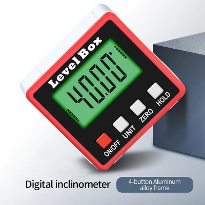 Electronic Digital Display Level Digital Angle Instrument Inclinometer 360 ° Angle box Angle Ruler High Precision Four Button Alum
Electronic Digital Display Level Digital Angle Instrument Inclinometer 360 ° Angle box Angle Ruler High Precision Four Button Alum