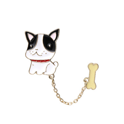 Cartoon Teddy Dog Cat Chain Bone Drop Oil Brooch With Chain Denim Jackets Pin Badge Jewelry Gift For Kids
Cartoon Teddy Dog Cat Chain Bone Drop Oil Brooch With Chain Denim Jackets Pin Badge Jewelry Gift For Kids