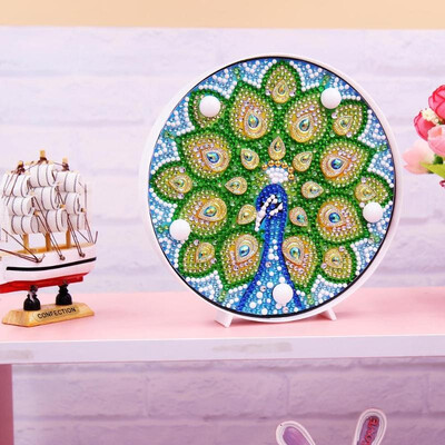 DIY Full Drill Diamond Painting Lamp Butterfly Animal LED Light Home Decor