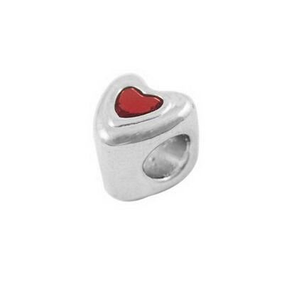 Silver Plated Alloy Enamel European Beads Large Hole Heart Beads Lead Free&Cadmium Free about 9mm long 85mm wide
Silver Plated Alloy Enamel European Beads Large Hole Heart Beads Lead Free&Cadmium Free about 9mm long 85mm wide