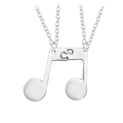 2 Pcs Love Jewelry Music Notes Pendant Necklace Woman Good Friends Couple BF Best Friends Color Silver
2 Pcs Love Jewelry Music Notes Pendant Necklace Woman Good Friends Couple BF Best Friends Color Silver