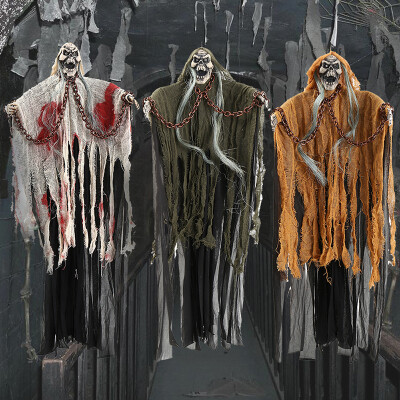 Halloween chain Skull chain hang ghosts haunted house bar festival props whole person voice control horror ghost toy
Halloween chain Skull chain hang ghosts haunted house bar festival props whole person voice control horror ghost toy