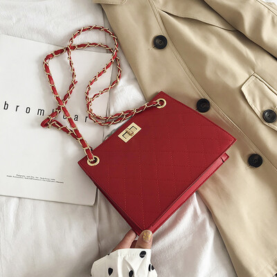 Rhombus chain small bag woman 2019 new Chaohan version texture slanted bag 100 lap lock buckle single shoulder bag small square ba
Rhombus chain small bag woman 2019 new Chaohan version texture slanted bag 100 lap lock buckle single shoulder bag small square ba
