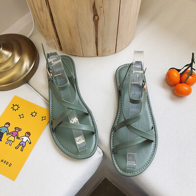 Fairy wind sandals female ins tide student gladiator sandals flat bottom simple cross strap Joker Harajuku 2019 summer
Fairy wind sandals female ins tide student gladiator sandals flat bottom simple cross strap Joker Harajuku 2019 summer