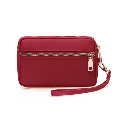 Womens double mini hand bag mobile phone bag key bag casual lightweight waterproof cloth bag