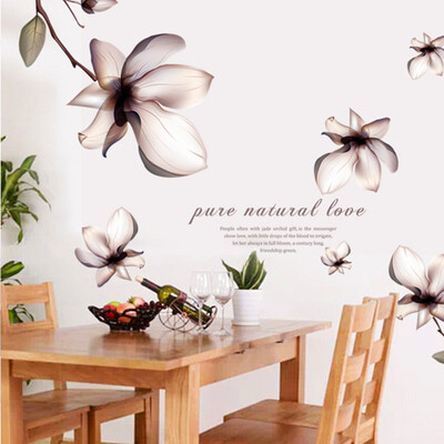 Fresh Flower Wall Sticker Decal Removable PVC Wall Sticker Home Decor