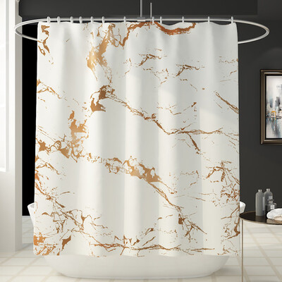 Gobestart Creative Crack Curtain Floor Mat Four-piece Bathroom Mat Set