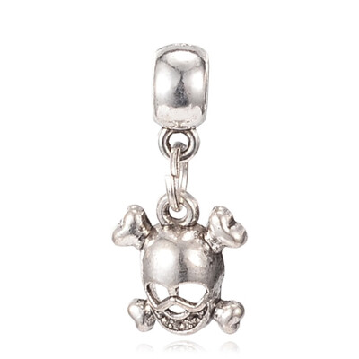 Tibetan Style Alloy European Dangle Pendants Pirate Style Skull Antique Silver 27mm Hole 45mm
Tibetan Style Alloy European Dangle Pendants Pirate Style Skull Antique Silver 27mm Hole 45mm