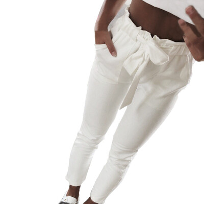 Tailored Women Pure Color High Waist Harem Pants Women Bowtie Elastic Waist Casual Pants
Tailored Women Pure Color High Waist Harem Pants Women Bowtie Elastic Waist Casual Pants