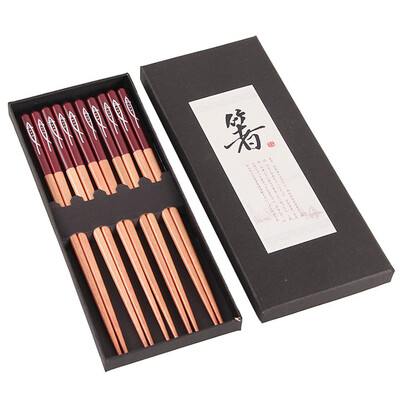 Toponeto Wooden Chopsticks Set Manual Household Pointed Chopsticks 5 Double Gift 23cm
Toponeto Wooden Chopsticks Set Manual Household Pointed Chopsticks 5 Double Gift 23cm
