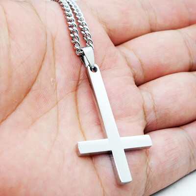 Fashion Stainless Steel Inverted Cross Pendant Necklace Lucifer Satan Punk Jewelry Chain For Men Women Anti-Christian Gift
Fashion Stainless Steel Inverted Cross Pendant Necklace Lucifer Satan Punk Jewelry Chain For Men Women Anti-Christian Gift