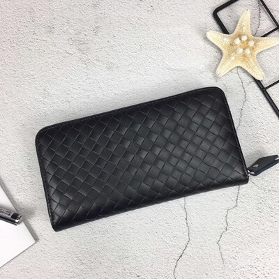 Lekexi Wallet Men fold Leather Long Wallet for Birthday Gift