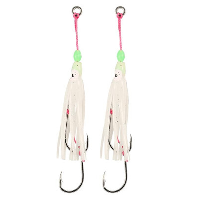 2PCS Fishing Soft Lures Octopus Squid Skirt Soft Baits with Hooks