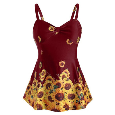 Roseonmyhand Women Plus Size Ladies Sunflower Printed Slimming Wave-edged Split Swimming Top
Roseonmyhand Women Plus Size Ladies Sunflower Printed Slimming Wave-edged Split Swimming Top