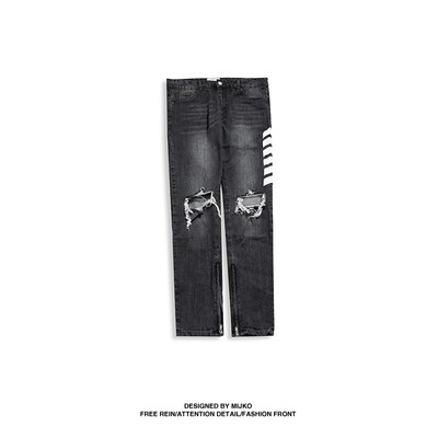 MIJKO Mens Wear Summer New Breaking Side Zipper High Street Trend Printed Jeans for Men&Women
MIJKO Mens Wear Summer New Breaking Side Zipper High Street Trend Printed Jeans for Men&Women