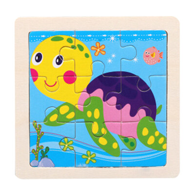 Gotoamei Wooden Animal Puzzle Educational Developmental Baby Kids Training Toy