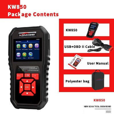 KONNWEI OBDII Scanner Code Reader KW850 Professional OBDII Anto Scanner Car Diagnostic Check Engine Light Scan Tool for All OBDI
KONNWEI OBDII Scanner Code Reader KW850 Professional OBDII Anto Scanner Car Diagnostic Check Engine Light Scan Tool for All OBDI